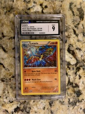 Pokemon Lucario Promo Card - Yellow, Blue, Red